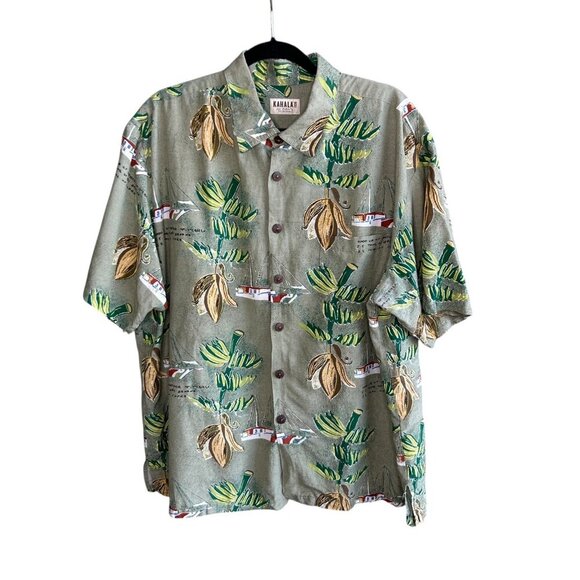 Kahala 1936 Avi Kiraty Print Collection Hawaiian  Linen Blend Shirt Size 2XL - Picture 3 of 11